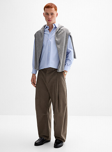 Le pantalon ballon en velours c&ocirc;tel&eacute; <b>Coupe ballon tr&egrave;s ample</b> <b>Importation de S&eacute;oul</b>