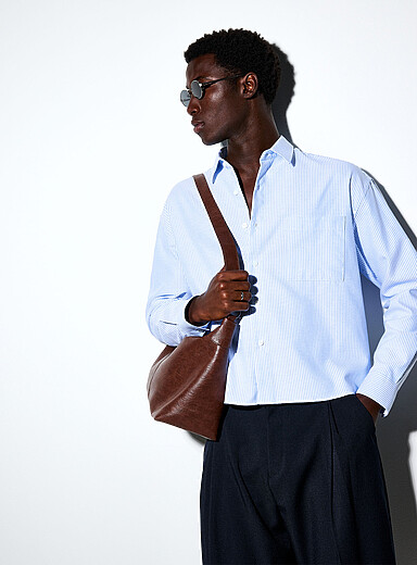 La chemise oxford rayures binaires <b>Importation de S&eacute;oul</b>