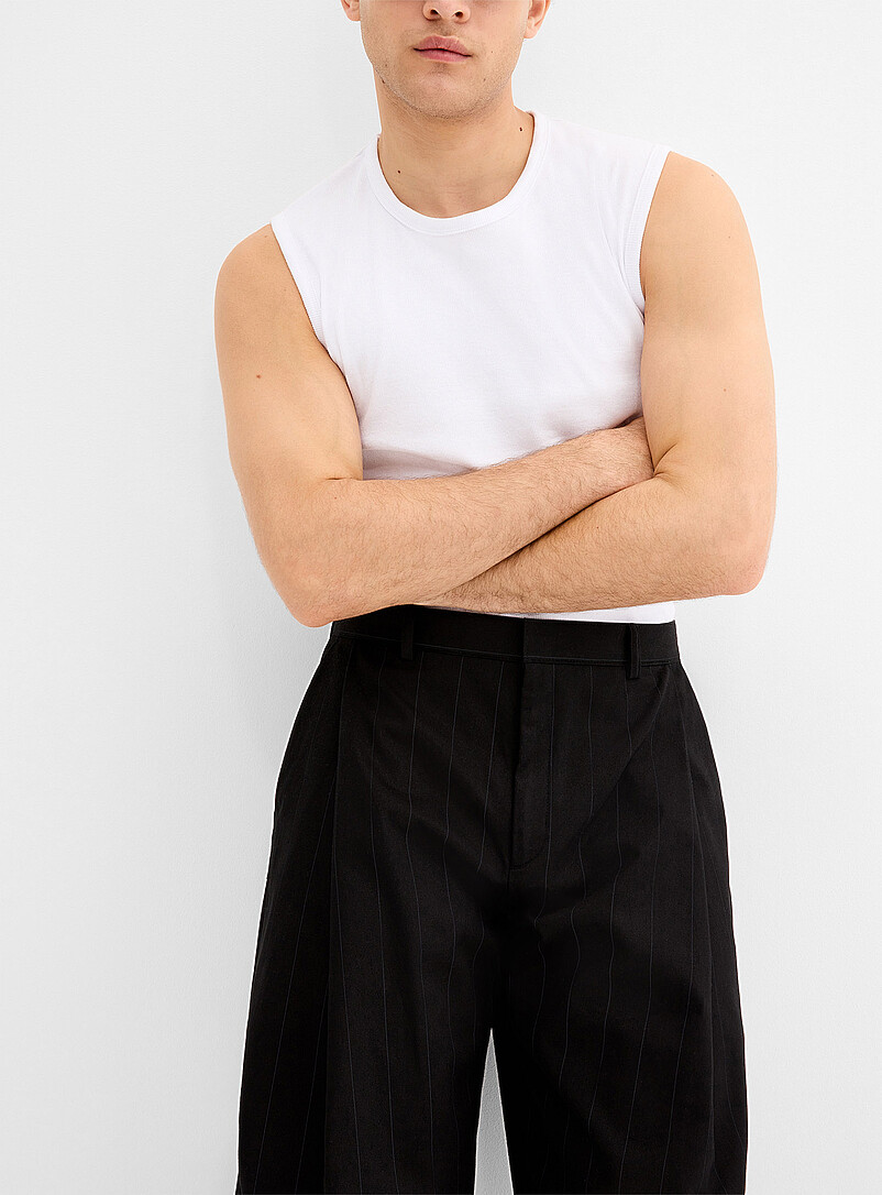 Pinstripe wide-leg pant Loose fit Imported from Seoul product image 2
