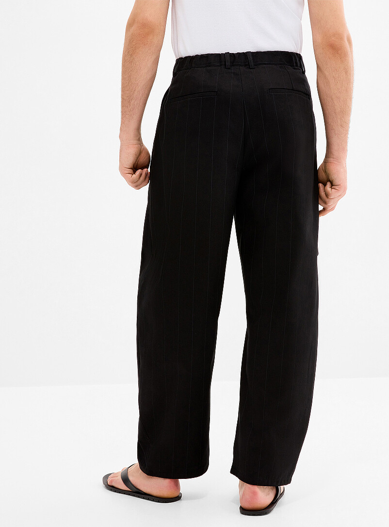 Pinstripe wide-leg pant Loose fit Imported from Seoul product image 3