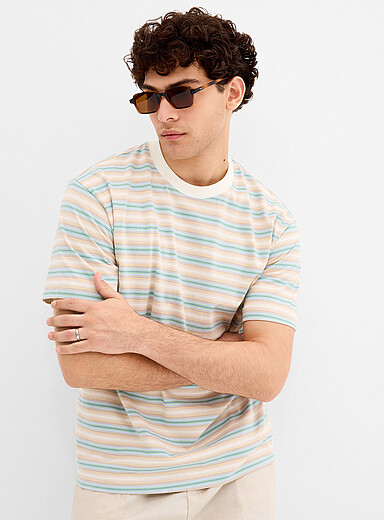 Pastel stripe T-shirt <b>Imported from Seoul</b>