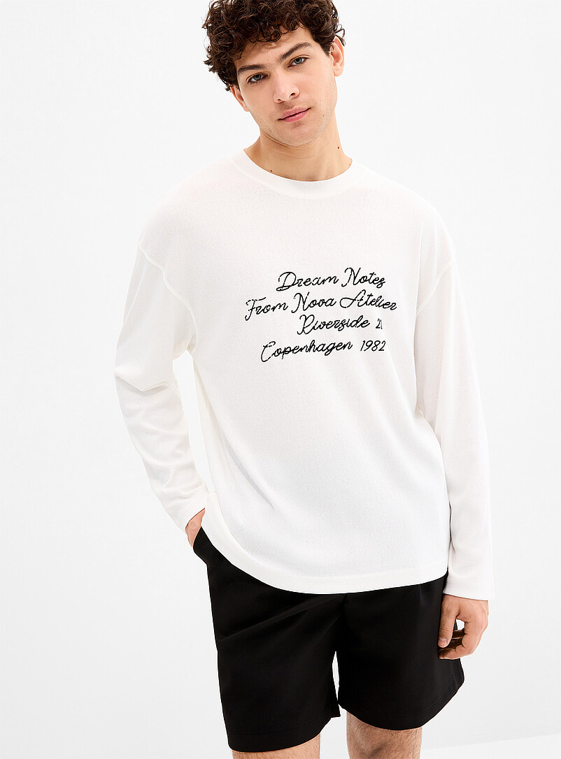 Cursive Note T-Shirt Imported From Seoul