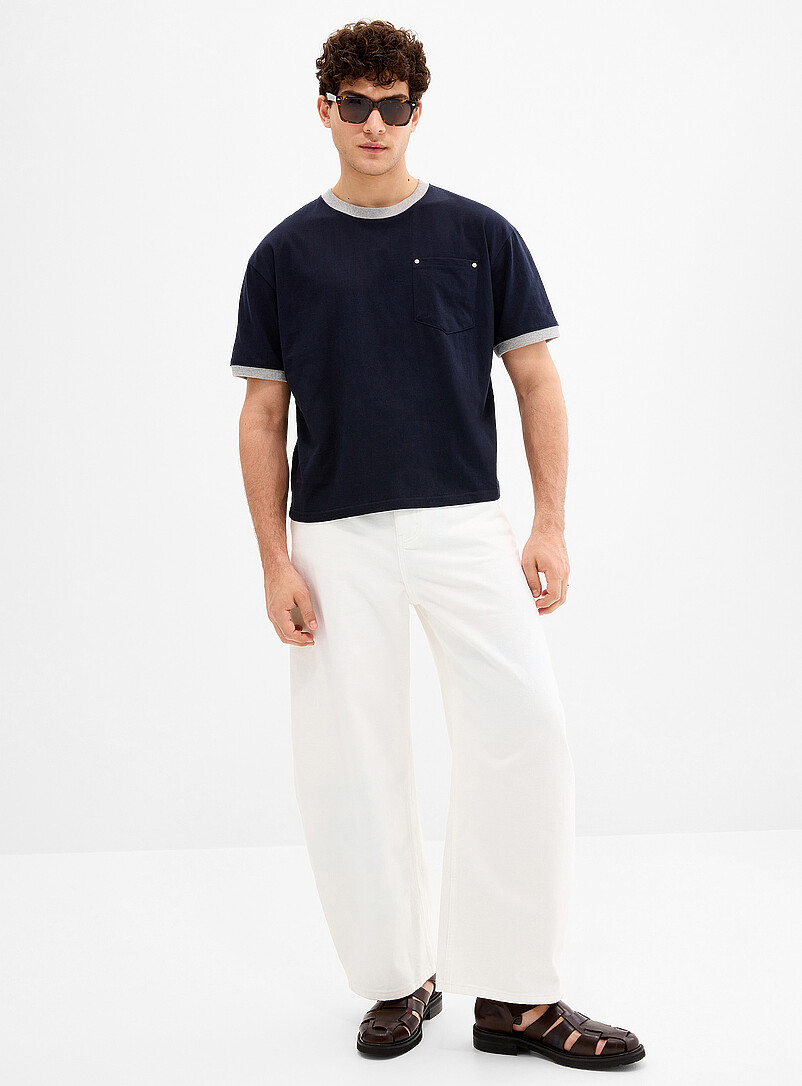 Minimalist White Jean Loose Fit Imported From Seoul