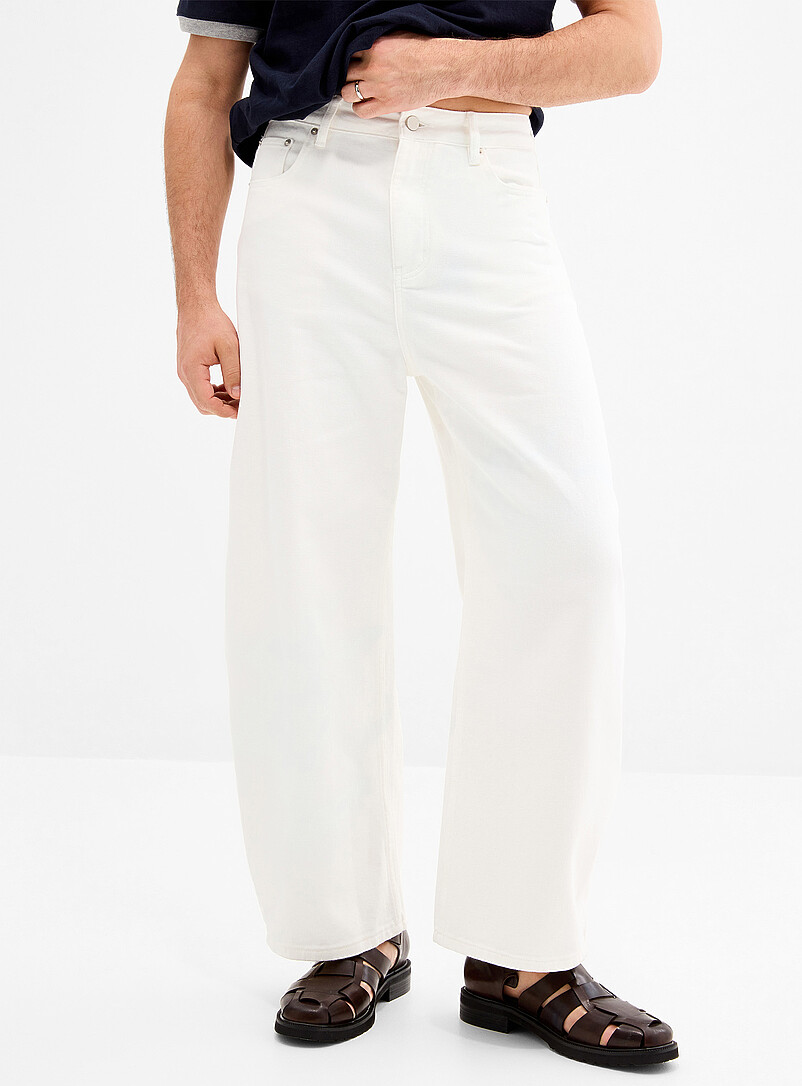 Minimalist white jean Loose fit Imported from Seoul product image 2