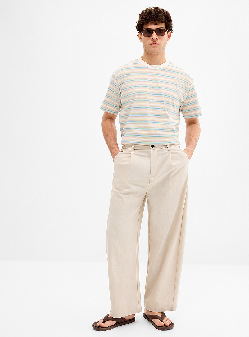 Chambray-Like Fabric Pant Loose Fit Imported From Seoul