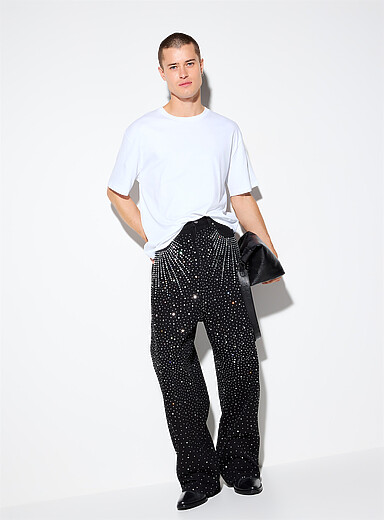 Le jean noir strass Coupe ballon <b>Collection de S&eacute;oul</b>