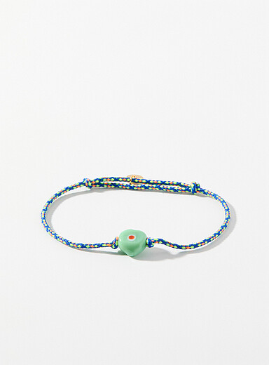 Le bracelet bille de verre color&eacute;e