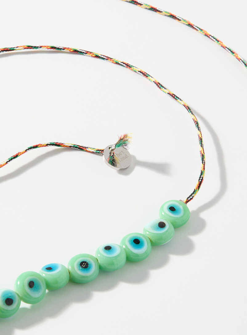 Colourful glass bead fish necklace product image 2