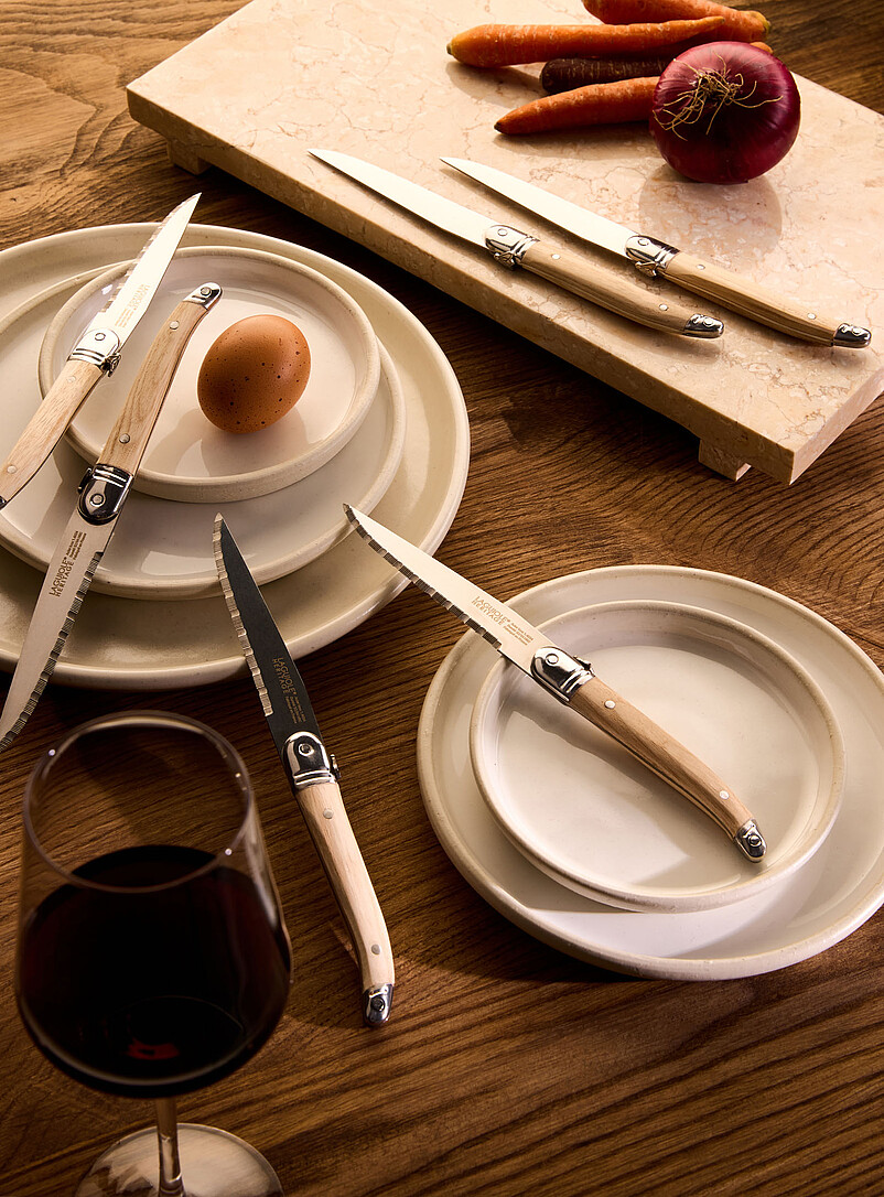Heritage Natural Wood Steak Knife Set 6-Pack