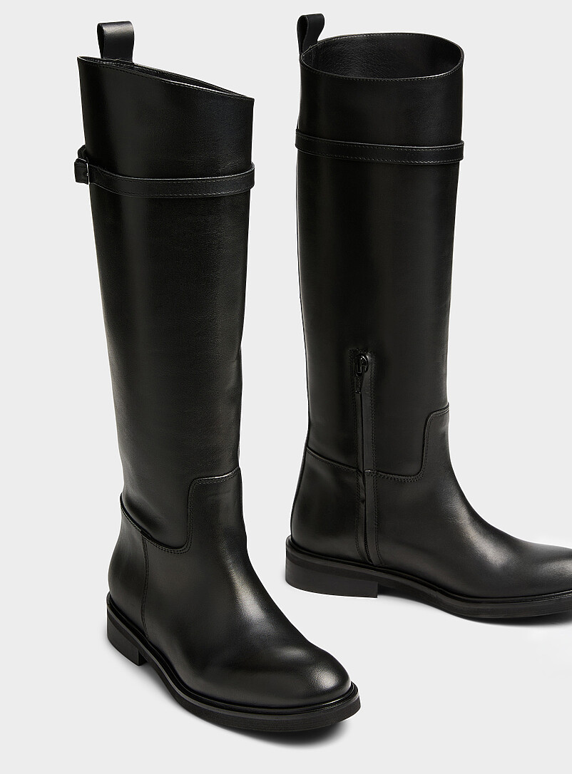 Thin belt leather riding boots Exclusive collection from Italy Women product image 3