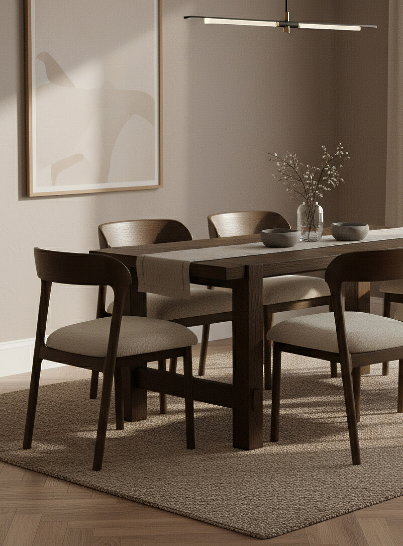 Oak wood dining room chairs Set of 2 product image (primary)