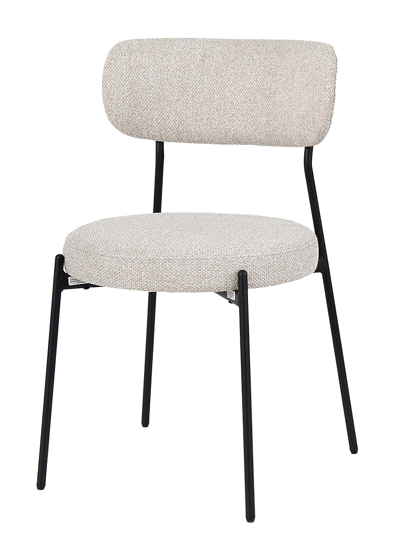 Bouclé texture dining room chairs Set of 2 product image 2
