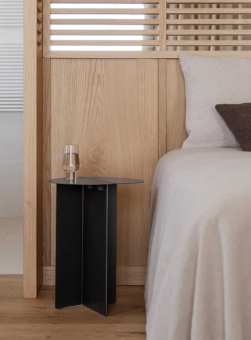 Oru small steel side table product image (primary)