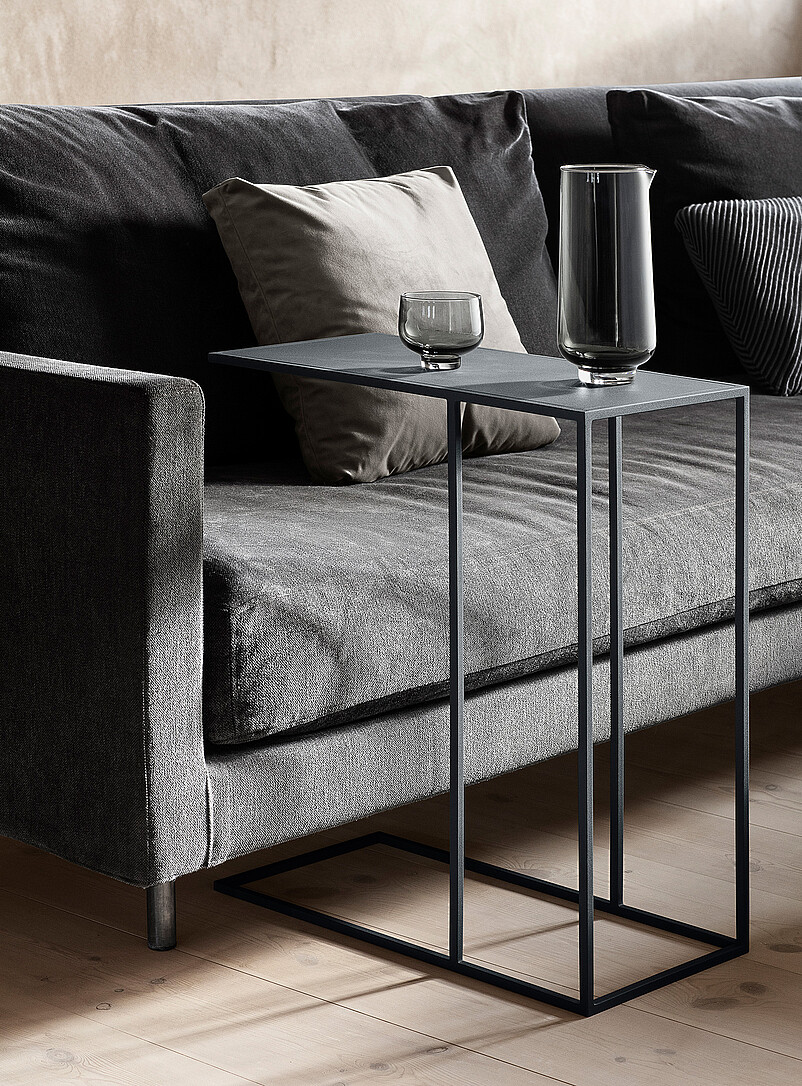 Fera steel side table product image (primary)