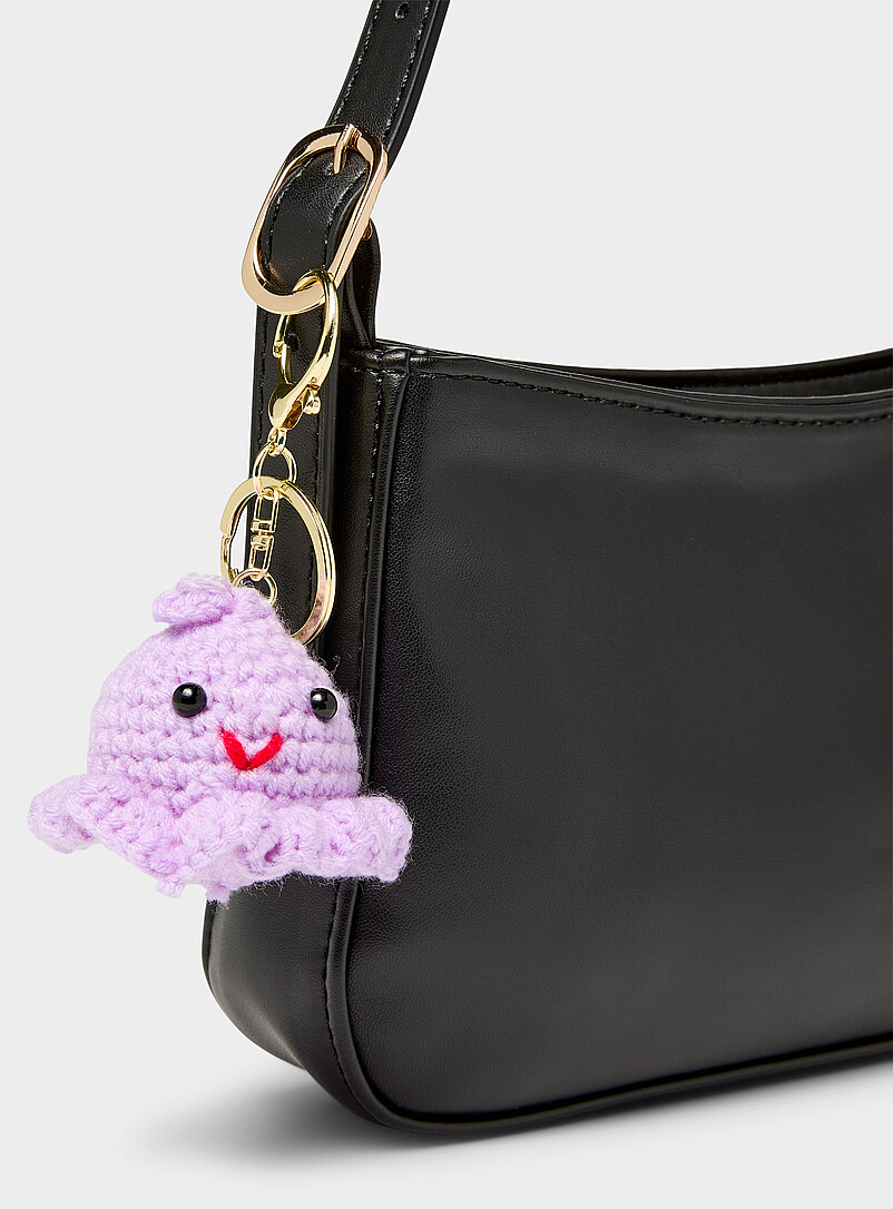 Medusa crocheted charm keychain product image (primary)