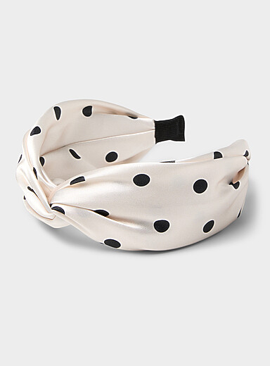 Dotted knotted wide headband