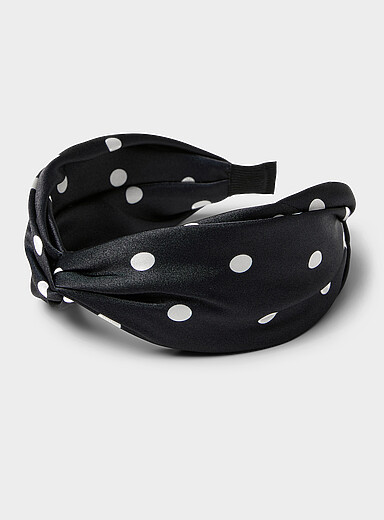 Dotted knotted wide headband