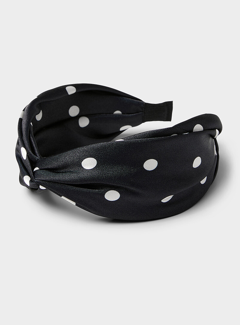 Dotted knotted wide headband product image (primary)