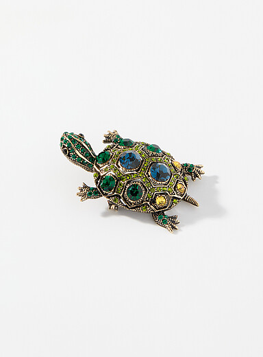 La broche tortue scintillante