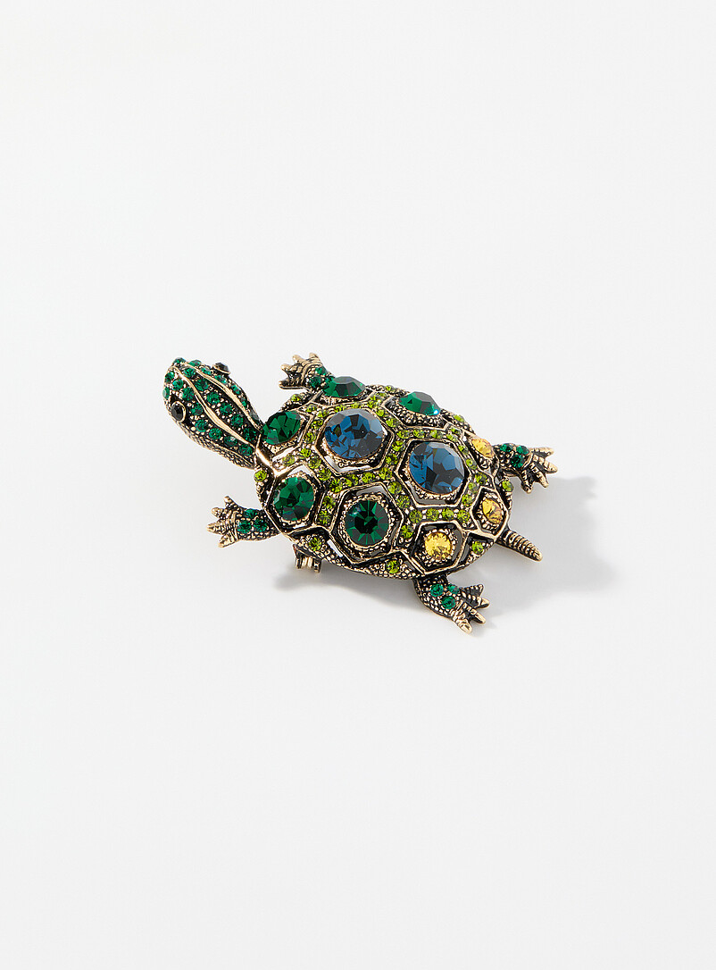 Shimmery tortoise brooch product image (primary)