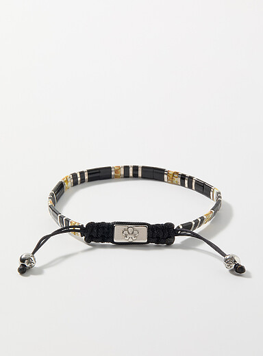 Flat stone bracelet