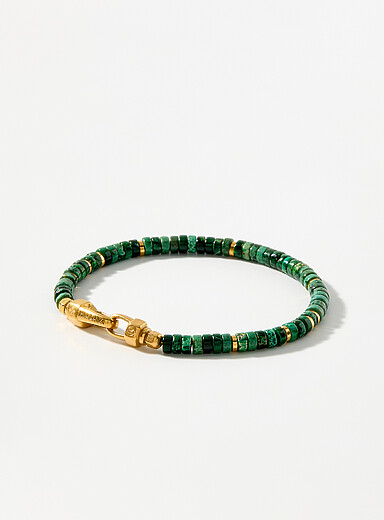 Malachite disc bracelet