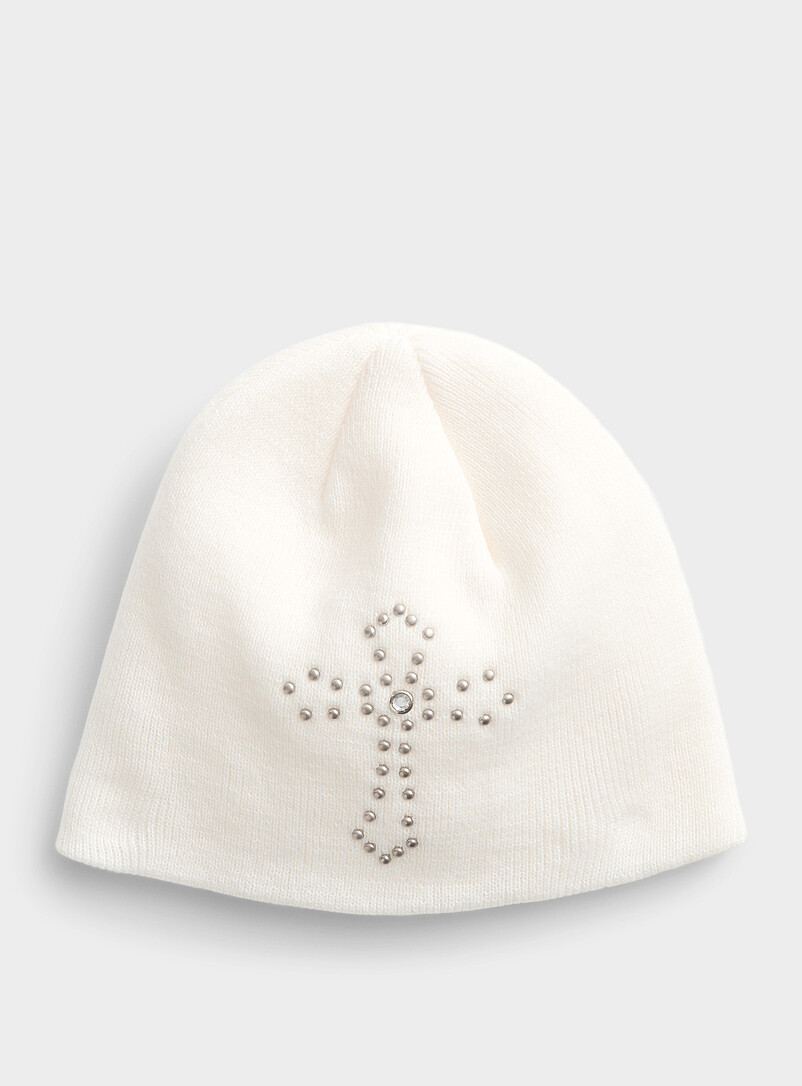 Studded cross cuffless tuque Imported from Seoul product image (primary)