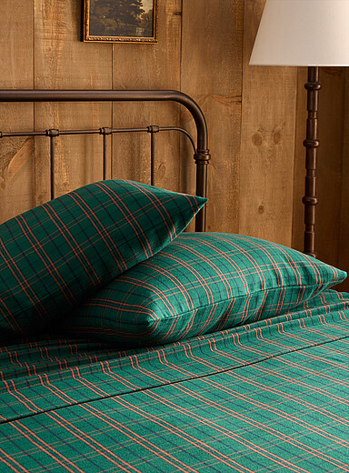 Signature tartan organic cotton flannel pillowcases <b>Our History, Our Heritage Collection</b> Set of 2