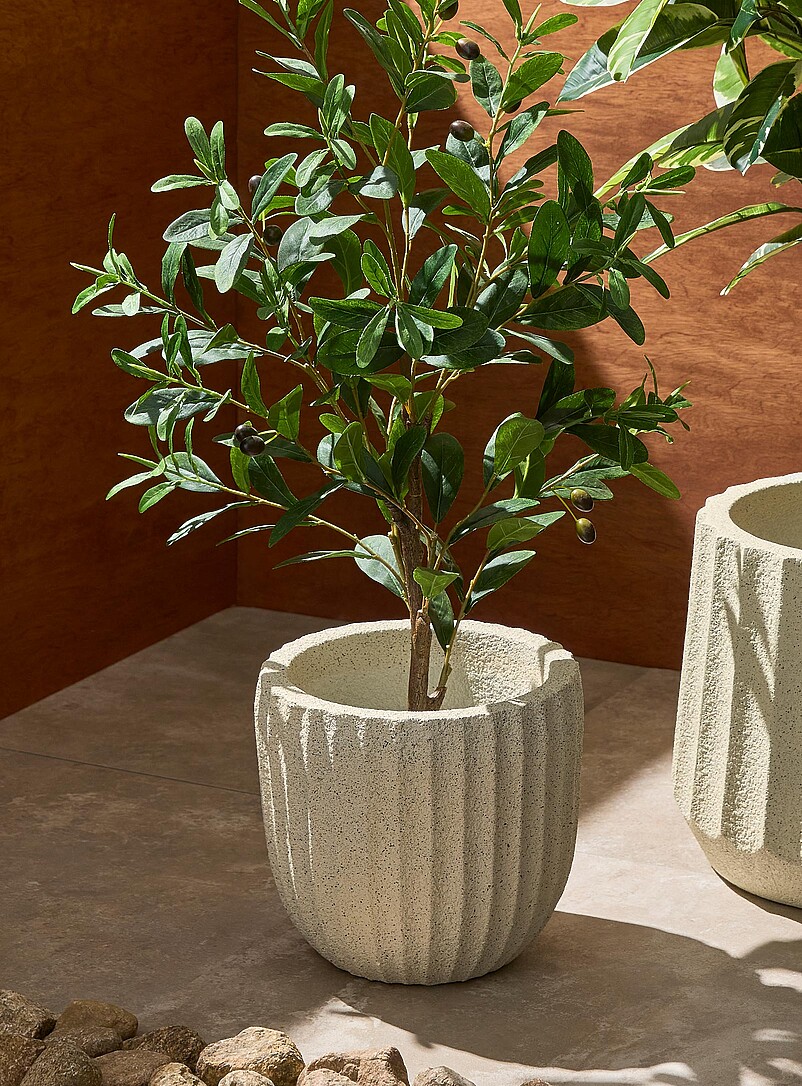 Beach Textured-Finish Indoor/outdoor Planter 11" In Diameter