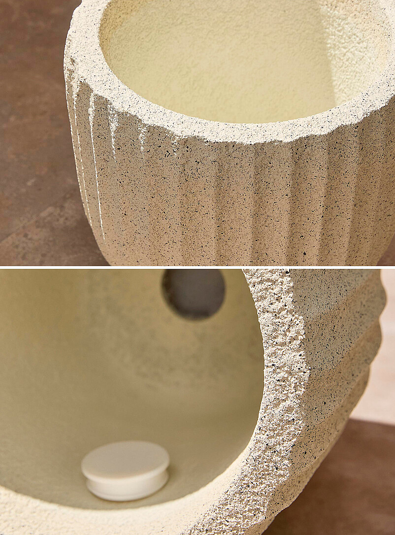 Beach textured-finish indoor/outdoor planter 11" in diameter product image 2