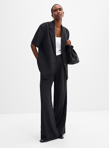 Mille pleated dress pant <b>Fit: Wide leg, high rise</b>