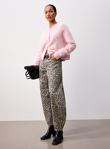 2NDDAY: Le jean imprim&eacute; l&eacute;opard <b>Coupe : jambe ballon, taille mi-haute</b> L&eacute;opard pour femme