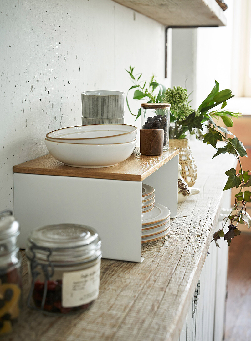 Stackable steel and wood shelf product image 2