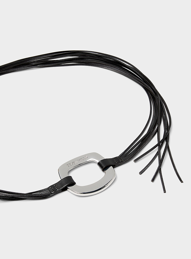 Uptown multi-strip wide Western leather belt product image (primary)