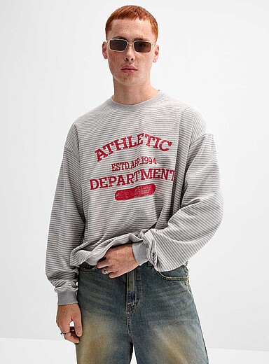 Reversible athletic terry sweatshirt <b>Oversized fit</b> <b>Imported from Seoul</b>