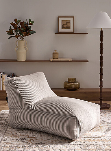 Shara rectangular ribbed-velvet pear chair