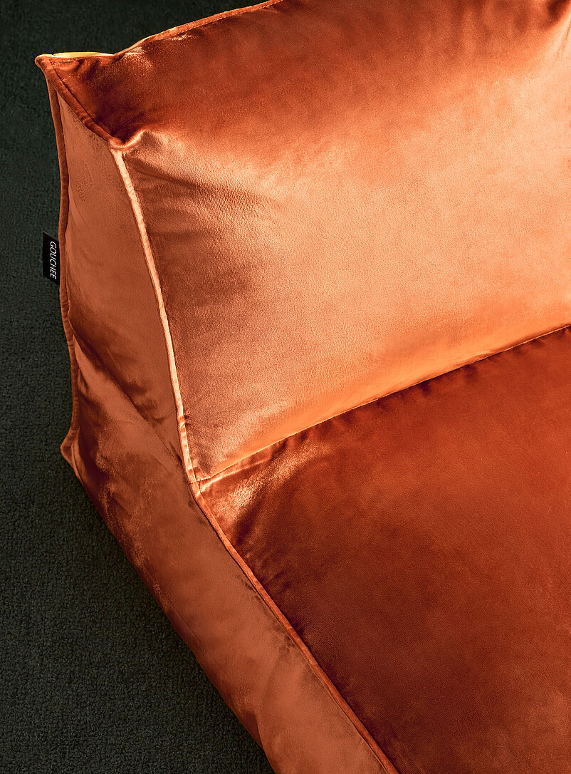 Rock rectangular velvet pear chair product image 2