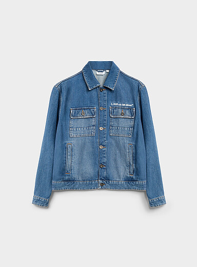 La veste de jean camionneur diagonale signature