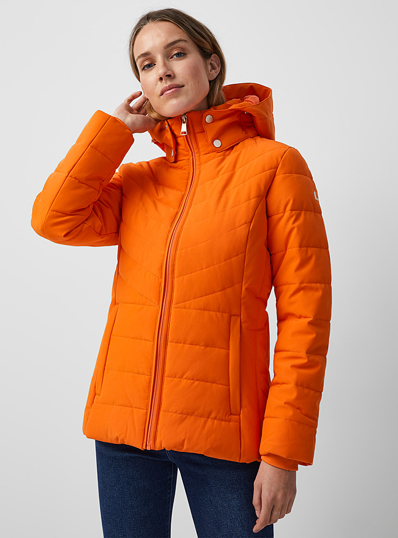 Luhta Orange Haukka cropped quilted parka for women