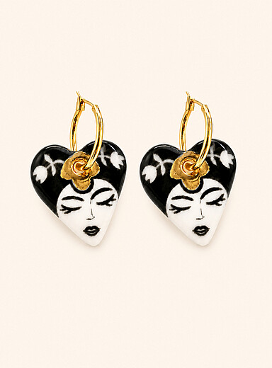 Dark Muse porcelain earrings