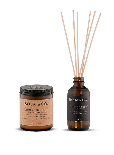 Le duo signature &Eacute;corce de pin + c&egrave;dre Ensemble de 2 produits