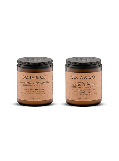 Le duo de bougies eucalyptus et lavande Ensemble de 2 produits