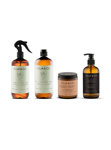 Le quatuor pour la cuisine Eucalyptus et pamplemousse Ensemble de 4 produits