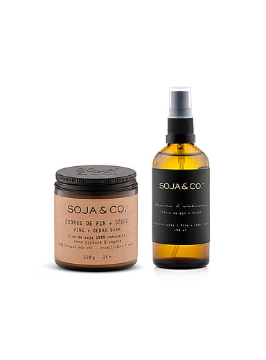 Le coffret d'ambiance &Eacute;corce de pin + c&egrave;dre Ensemble de 2 produits <b>Collection de No&euml;l</b>