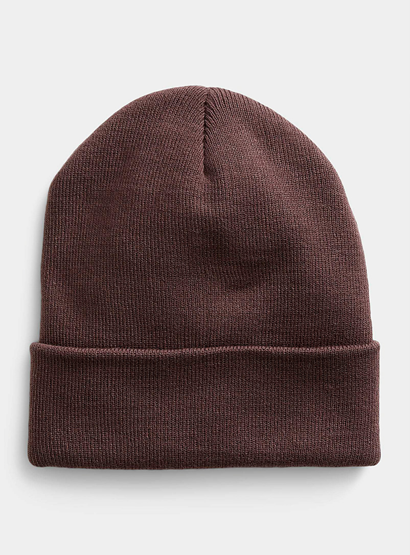 Le 31 Dark Brown Essential ribbed tuque for men