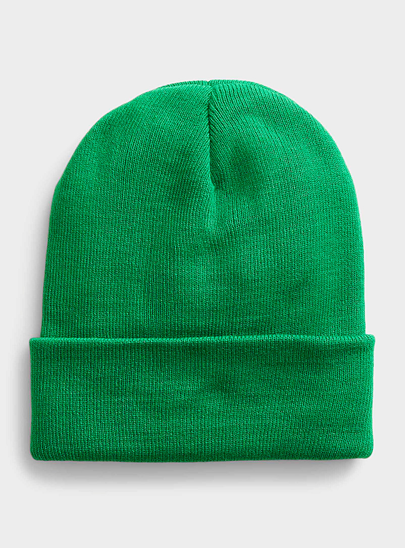 Le 31 Green Essential ribbed tuque for men