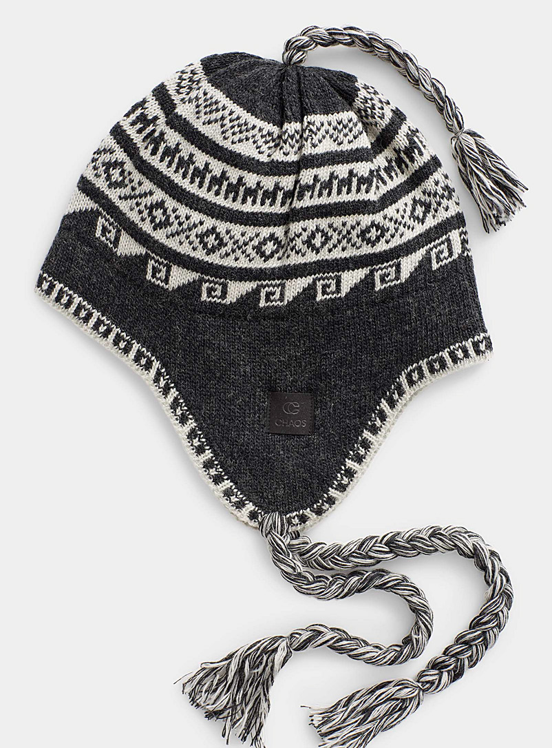 Chaos Grey Traditional tuque for men