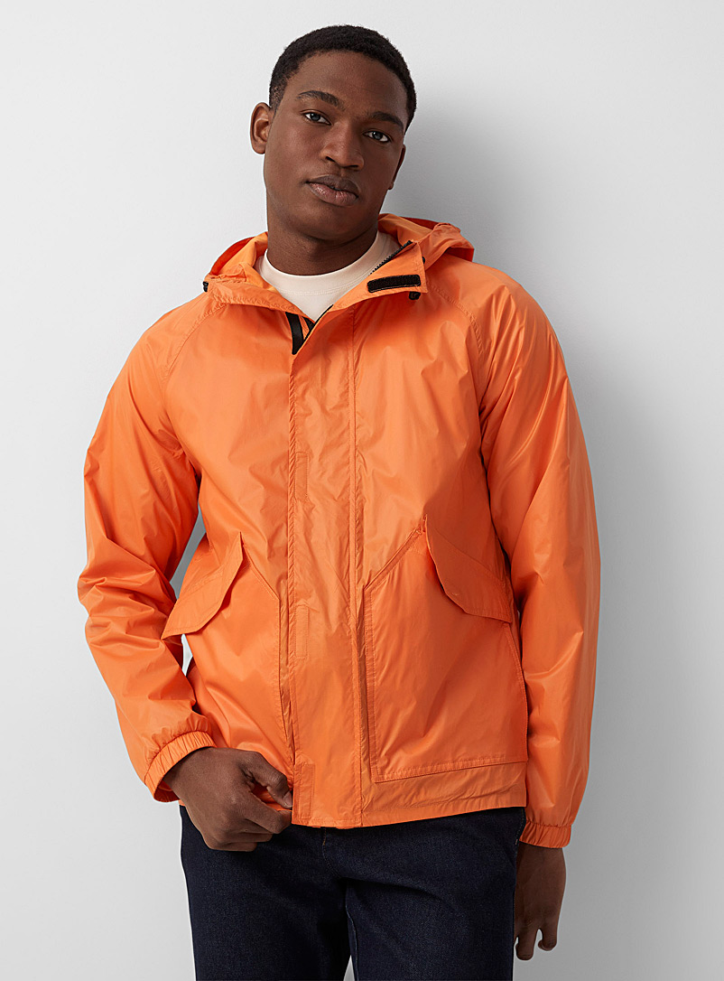 Noize Orange Coloured fabric windbreaker for men