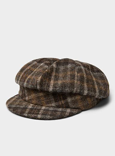 Wool newsboy cap with a touch of cashmere