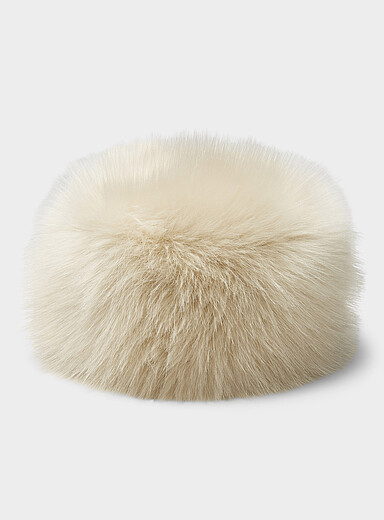 Le chapeau tambourin luxuriante fausse fourrure